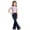 Q101 Navy, variant on Angala Little Girls Yoga Pants Slim Fit Flared Leg Fall Casual Girls Dance Pants Size 5-6 Years Black