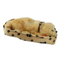 URTERYSER Realistic Sleeping Plush Breathing Dog Animals Toy with Mat Stuffed Toy Interactive Pet Toy Puppy Dolls for Kids Adults