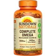 Sundown Naturals Complete Omega 1400 mg Softgels 90 ea (Pack of 2)