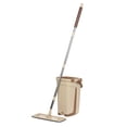 thumbnail image 1 of Hand-free Flat Squeeze Mop Bucket Set Floor Cleaning Wet & Dry Use W/ 2Pcs Microfiber Mop Pad, 1 of 4