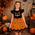 thumbnail image 2 of HAYIMI Festival Halloween Dress For Girls With Flutter Sleeves Elegant Gown For Party O-Neck Birthday Dresses, 2 of 7