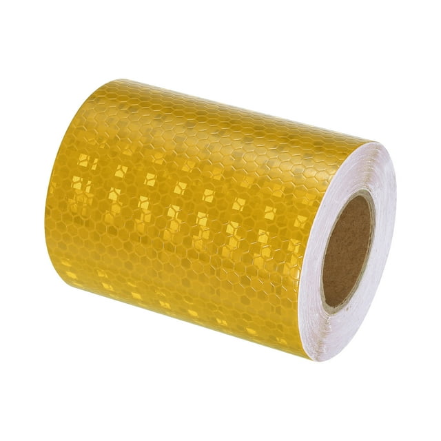 Unique Bargains Reflective Tape, 4' x 33 Ft Waterproof High Visibility Warning Safety Tape, Yellow
