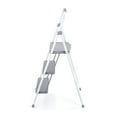 thumbnail image 6 of Rubbermaid 3 Step Folding Ladder, Steel Foldable Step Stool, White, 6 of 11