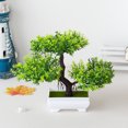 thumbnail image 3 of Artificial Plants Pine Simulation Bonsai Small Tree Pot Faux Plastic Artificial Potted Plastic Home Living Room Table Decor Party Craft Green, 3 of 7