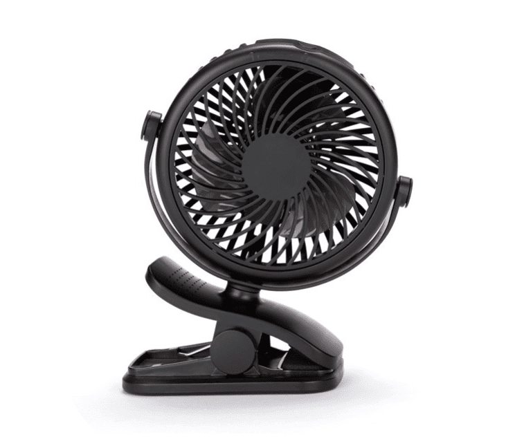 Battery Operated with Rechargeable 2800mAh Battery & USB Cable 360°Rotation,Adjustable Speed.Cooling Portable Mini Fan for Baby Stroller,Office,Gym,Travel 2 USB Clip Desk Personal Fan 