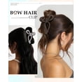 thumbnail image 4 of 4 Pcs Bow Hair Clips Bow Claw Clip for Women Nonslip Large Hair Claw Clips for Thin and Thick Hair Strong Hold Hair Bows, 4 of 7