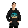 thumbnail image 6 of Palm Tree Retro Sunset Surf Hoodie Unisex Heavy Blend™ Hooded Sweatshirt, 6 of 9