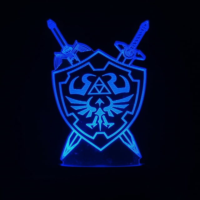 Luz nocturna LED 3D Zelda's Links que cambia de color para niños
