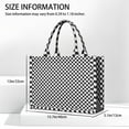 thumbnail image 3 of Large Capacity Tote Bag,Black and White Small Checkered Pattern Handbag Fashion Luxury Tote Bag,15.7"x13"x 5.1" Inches,Laptop Compatible, 3 of 6