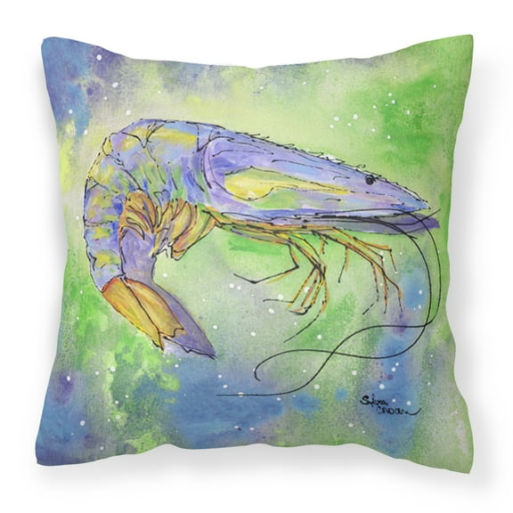 Carolines Treasures 8342PW1414 Shrimp Fabric Decorative Pillow, 14Hx14W, multicolor