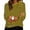 Yellow, variant on Fznquz Long Sleeve Trendy Tops for Women 2025 Brown Crewneck Striped Shirt Casual Fall Womens Oversized Tee Shirts