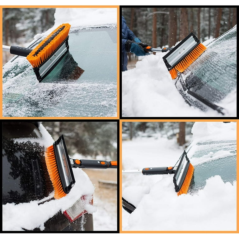 Water Squeegee Wiper Car Rubber Scraper Snow Ice Deicer Scraper Windshield  Scraper Remover Beef Tendon Car Dryer With Replacement Flexible Squeegee Le