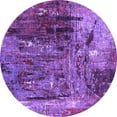 thumbnail image 1 of Ahgly Company Indoor Round Oriental Purple Industrial Area Rugs, 7' Round, 1 of 4