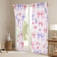 thumbnail image 3 of Homewish Cute Bow Ribbon Black Out Curtains,Cartoon Bowtie Floral Curtains Pack of 2 (42x63 Each),Pink Purple Bowknot Bedroom Curtains For Girls Kids,Ultra Soft Home Decor, 3 of 6