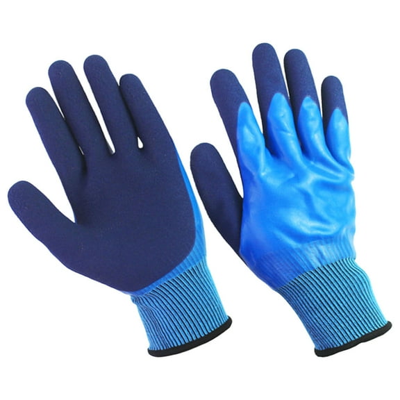 Zehuanyu  Fishing Gloves Non-slip Grip for Cleaning The Mitten Man Child Sky-blue
