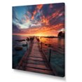thumbnail image 2 of Designart "Coastal Tranquility Pier and Dock Views IV" Nautical & Beach Canvas Print, 2 of 5