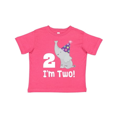 

Inktastic Happy 2nd Birthday Zoo Elephant Gift Toddler Boy or Toddler Girl T-Shirt