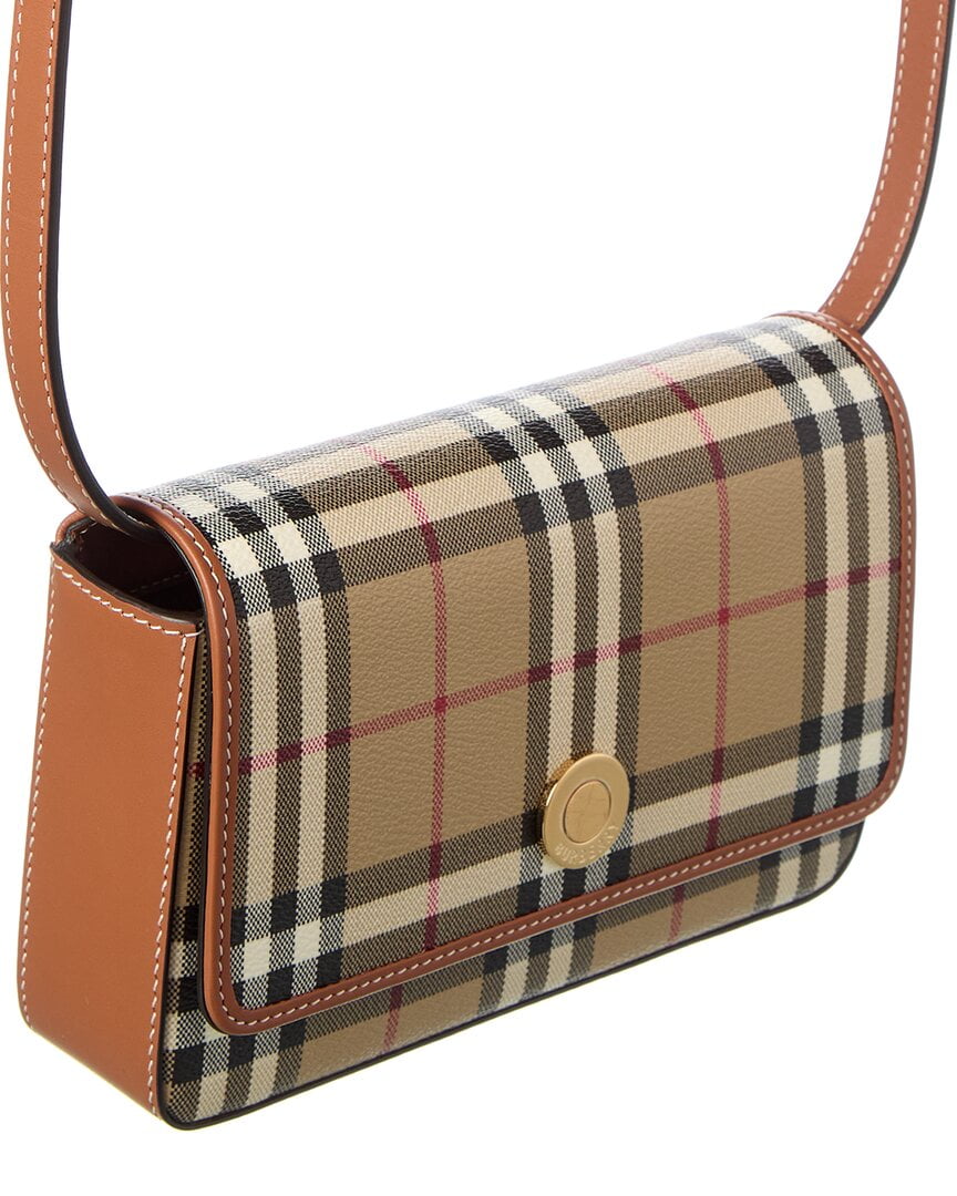 Burberry Check E-Canvas & Leather Crossbody, Brown - Walmart.com Burberry Check E-Canvas & Leather Crossbody, Brown - Walmart.com