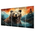 thumbnail image 2 of Designart "Geometric Majesty of Bears II" Animals Art Living Room Set, 2 of 5