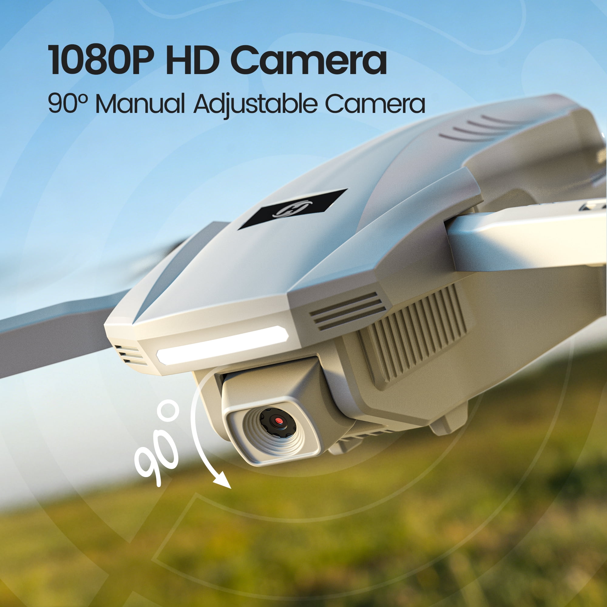 Holy Stone HS130 FPV Drone with 1080P HD Camera for Adults and Kids, Altitude Hold, 2 Batteries, Gray