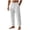 White-pants, variant on Mens Cotton Linen Pants Casual Summer Beach Pants Loose Fit with Elastic Waist Drawstring Yoga Trousers