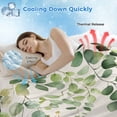 thumbnail image 3 of Green Eucalyptus Cooling Blanket,Lightweight Breathable Summer Throw Blanket with Double Sided Cold Effect,Vintage Leaves Flower Spring Summer Picnic Blankets Bed Sheet for Hot Sleepers 30"x40", 3 of 8
