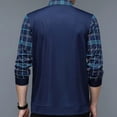 thumbnail image 3 of Spring New Long Sleeve POLO Men's T-shirt Turn-down Collar Loose Solid Plaid Fashion Casual Business Button Tops, 3 of 6