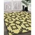 thumbnail image 2 of Ahgly Company Indoor Round Patterned Mustard Yellow Area Rugs, 7' Round, 2 of 6