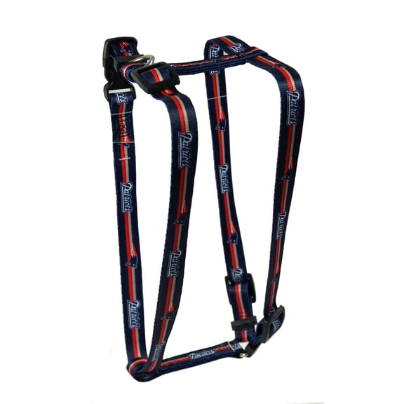 New England Football Patriots MEDIUM 3/4 Inch Wide Adjustable Dog Harness - 14" - 24"