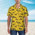 thumbnail image 5 of Picia Vintage Excavator Gentle Cotton Regular Fit Short Sleeve Casual Hawaiian Shirt for Men-Medium, 5 of 8