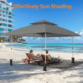 thumbnail image 6 of Vitarpatio 13x13 Pop Up Gazebo with Mosquito Netting, Steel Frame Pop-Up Canopy Tent Gazebos Portable Outdoor Gazebo with 2 Tier Roof, 3 Adjustable Height, Carry Bag and 4 Sandbags, Dark Gray, 6 of 11