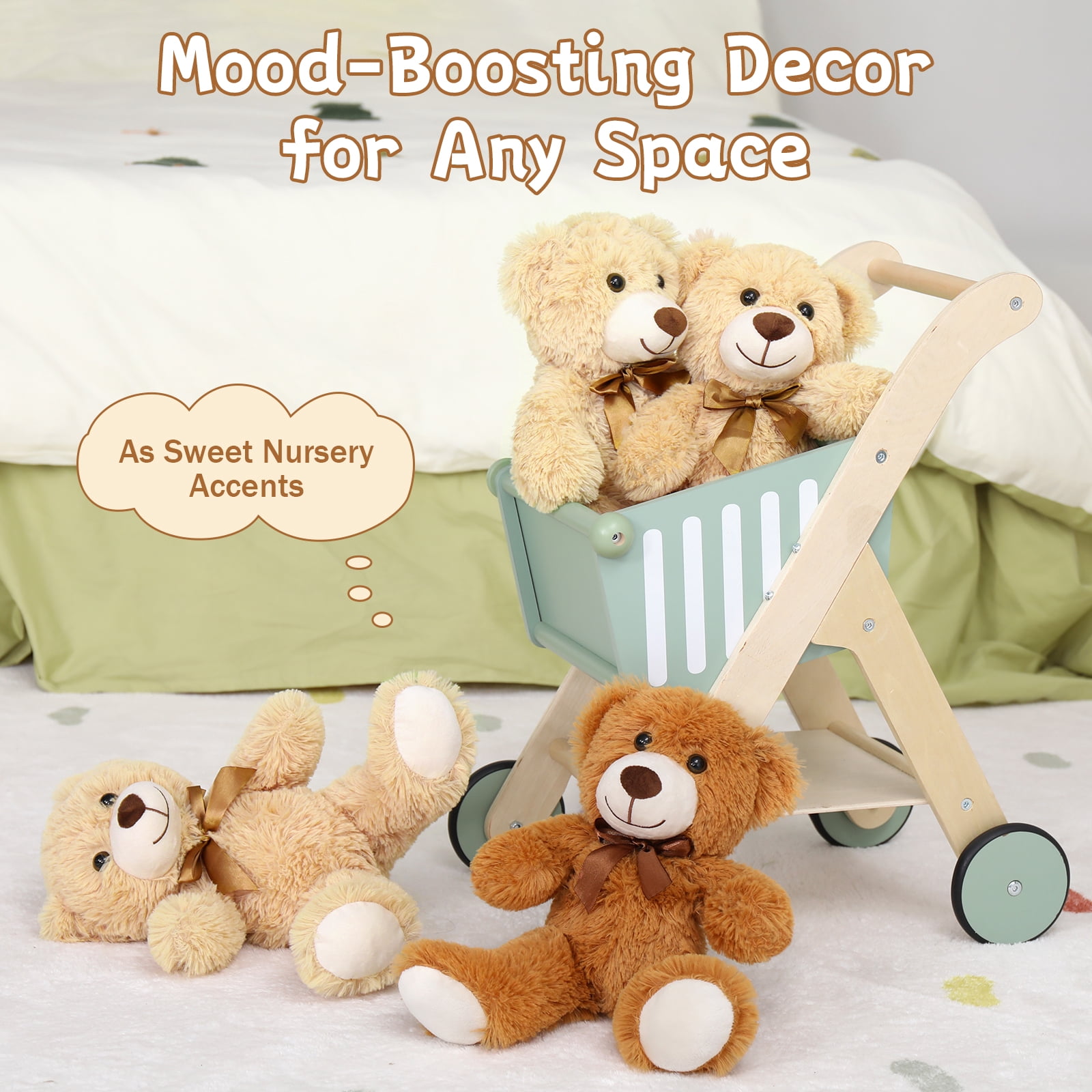 MorisMos 12 Packs Teddy Bear Baby Shower Bulk Teddy Bear Stuffed Animals