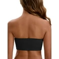 thumbnail image 3 of INSPIRE CHIC Women's Strapless Seamless Push Up Wirefree Padded Bandeau Non-Slip Silicone Tube Bras S Black, 3 of 4