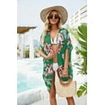 thumbnail image 3 of Sherrylily Women Floral Kimono Cardigans Short Sleeve Draped Beach Cover Up Cape, 3 of 4