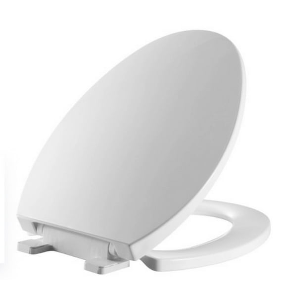 Toilet Seat with Grip-Tight Bumpers Quiet-Close Seat Quick-Attach Hardware