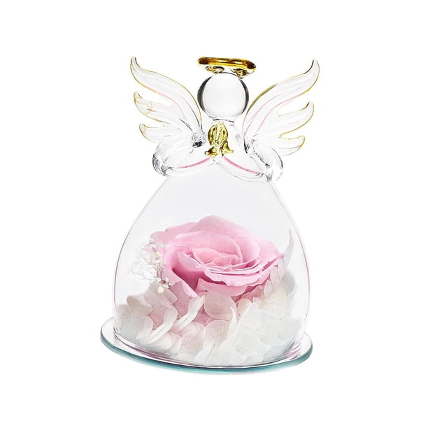 Rosa eterna Soledad preservada en vidrio Elegante rosa para mamá