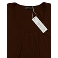thumbnail image 5 of Doublju Women's Summer Sleeveless Loose Fit Flared Tank Top BROWN 2XL Plus Size, 5 of 5