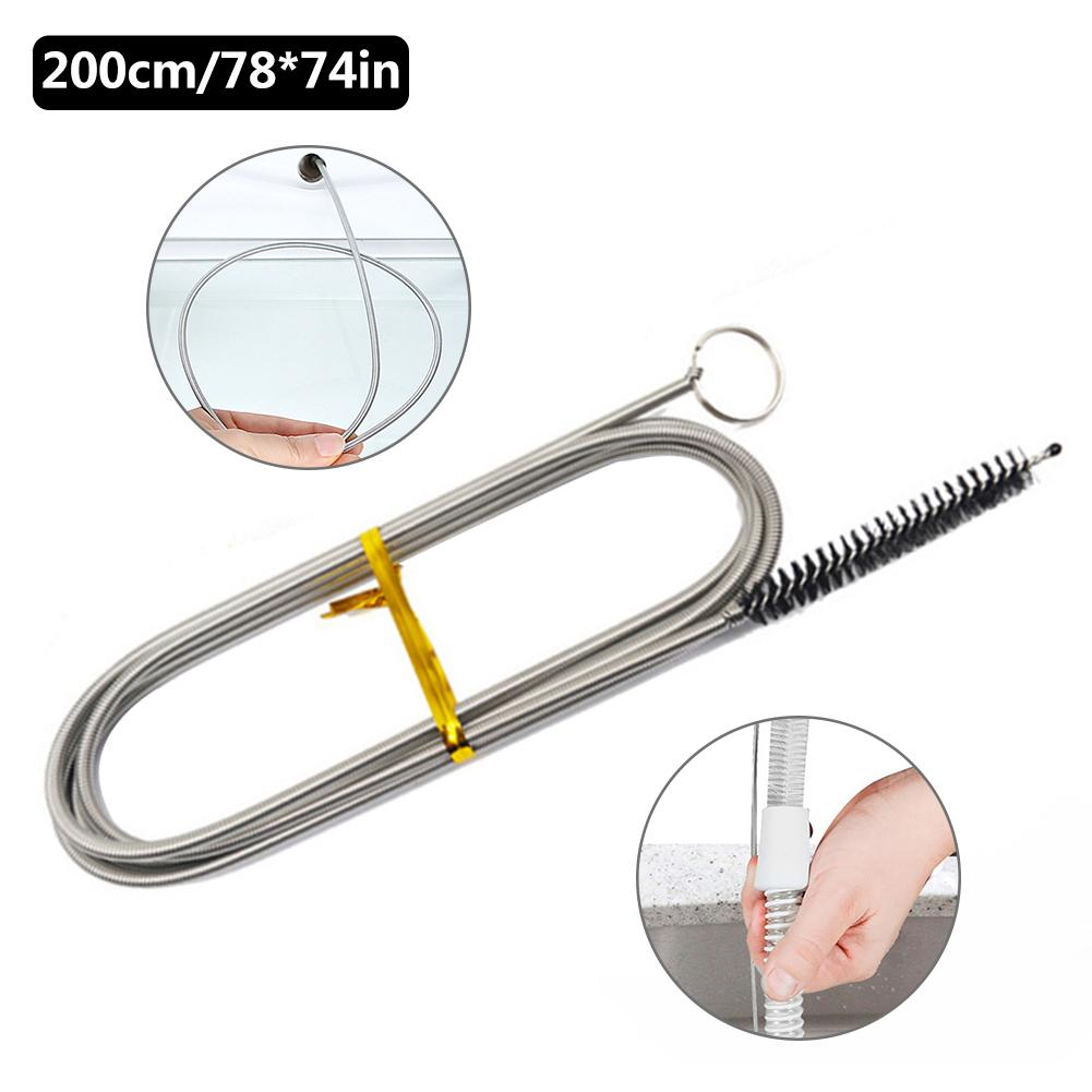 Refrigerator Drain Brush Stainless Steel Hose Cleaner Brushes Tool for