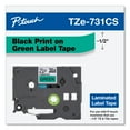 thumbnail image 7 of Brother Genuine P-touch, TZe-731CS, 0.47” x 26.2’, Black on Green Laminated Label Tape, 7 of 7