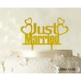 thumbnail image 1 of Couple Wedding Cake Topper Personalized Glitter Yellow Cake Topper Color Option Available 5-7 Inches Wide, 1 of 1