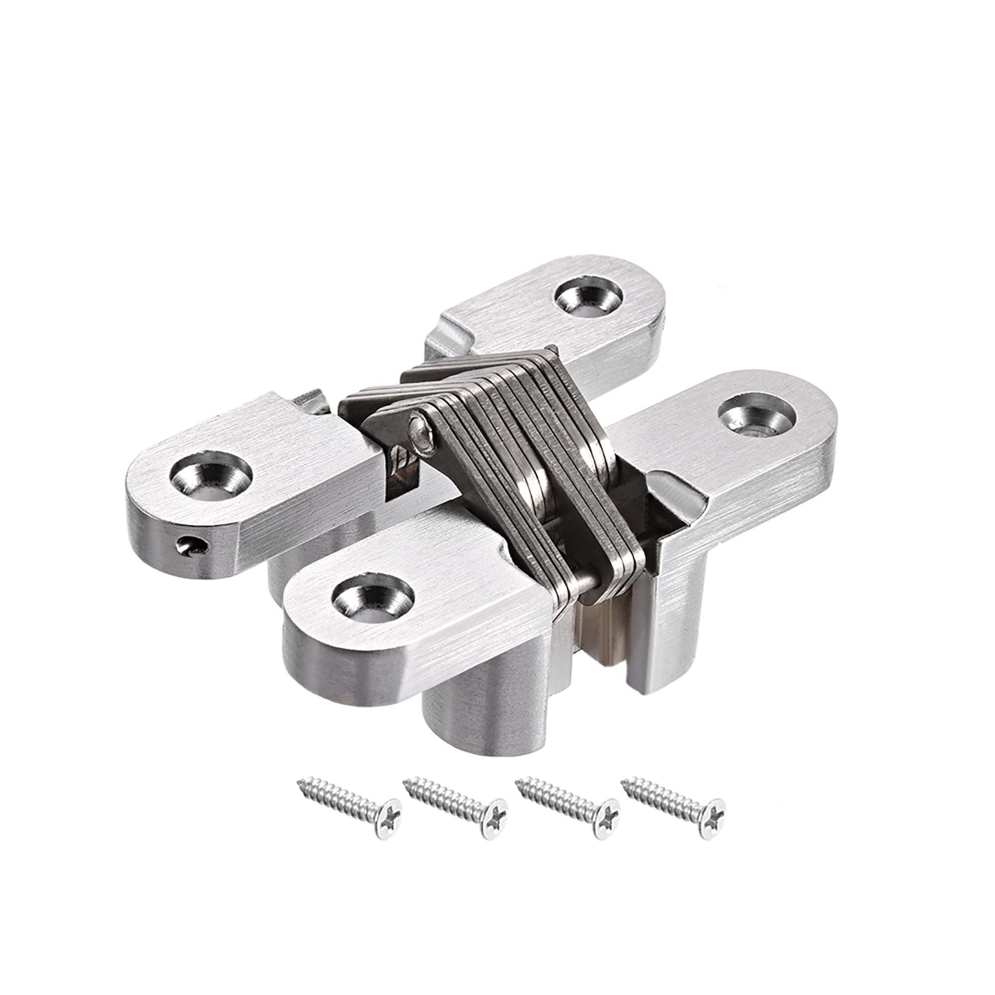 Invisible Concealed Cross Hinges Wooden Doors, 70 x 47 x 17mm, Zinc