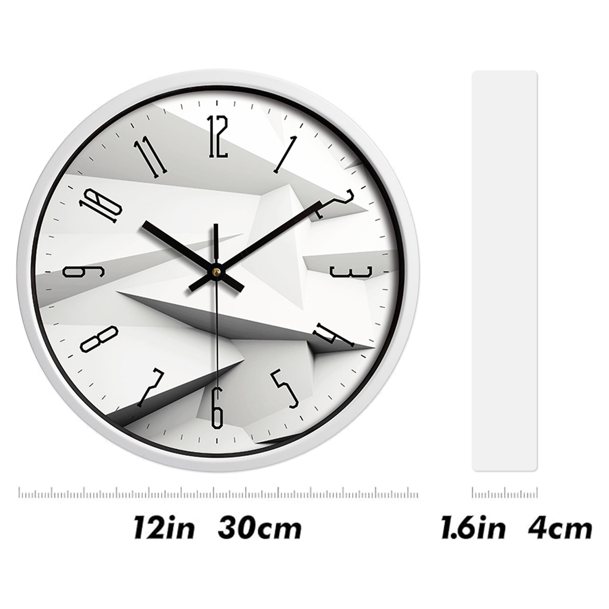 CozySound 12" Quartz Digital Contemporary Wall Clocks, Silent Non Ticking