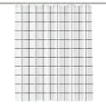 thumbnail image 2 of Microfiber Grid Printed Bathroom Shower Curtain, 72 x 72 inch, White, Black, MONOJOY, 2 of 6