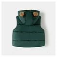 thumbnail image 4 of LRen Boys Down Vest Winter Warm Lined Sleeveless Jacket Insulated Padded Outerwear For Youth And Kids,4-5 Years,Z1-Dark Green, 4 of 5