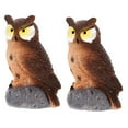 thumbnail image 4 of 2 Count Frog Toys Animals Figurines Owls Ornament Colorful Decor Garden, 4 of 8
