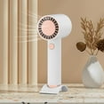 thumbnail image 5 of ChicYu Wearable Turbo Handheld Fan Strap Handheld Double Mode,Runtime USB Rechargeable Fan for Outdoor Walking Campus Commute White, 5 of 5