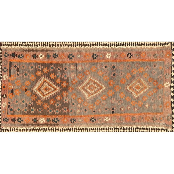 Ahgly Company Machine Washable Indoor Rectangle Contemporary Sand Brown Area Rugs, 4' x 6'