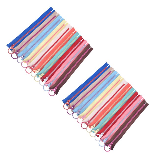 Bewildely 20 unids/set cremalleras de bobina coloridas duraderas y prácticas para proyectos de costura colores ricos para cumplir De coser