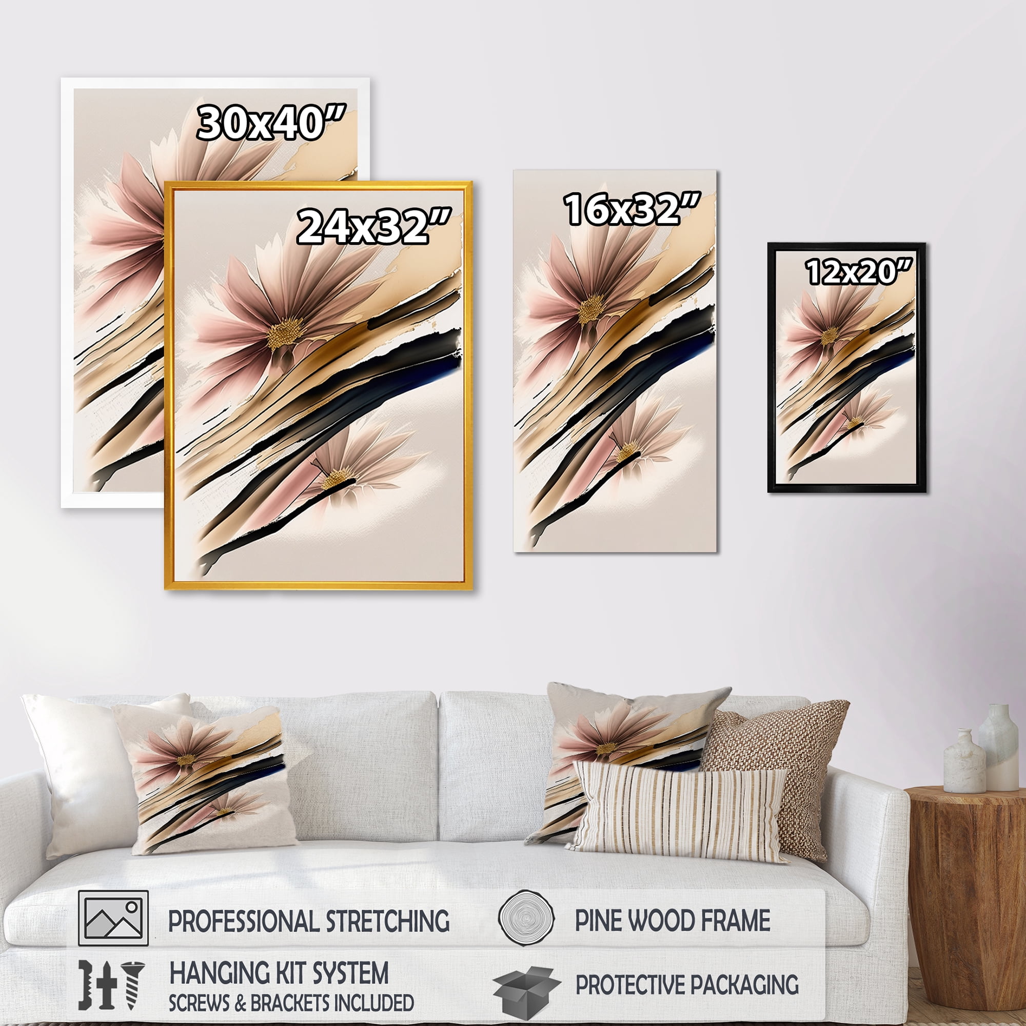 Designart Daisy Hyperrealistic Flowers I Canvas Wall Art