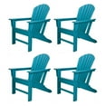 thumbnail image 1 of Leisure Classics Chaise de Patio Intérieure Extérieure Protégée UV, Turquoise (Lot de 4), 1 of 10
